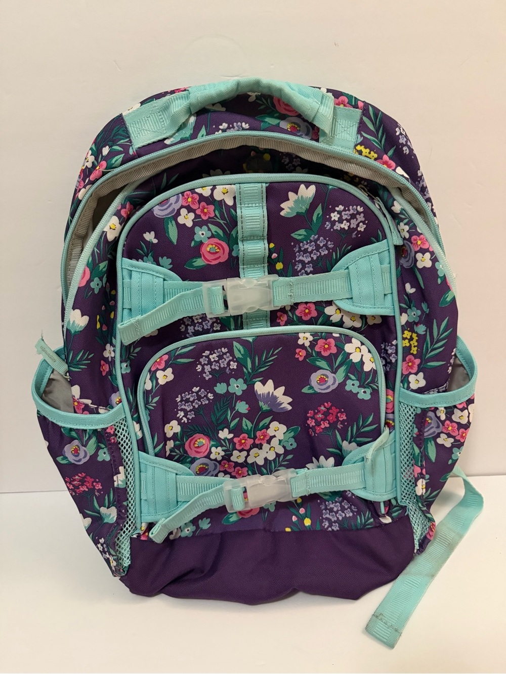 Pottery Barn Kids Purple Flower Bouquets Mackenzie Backpack